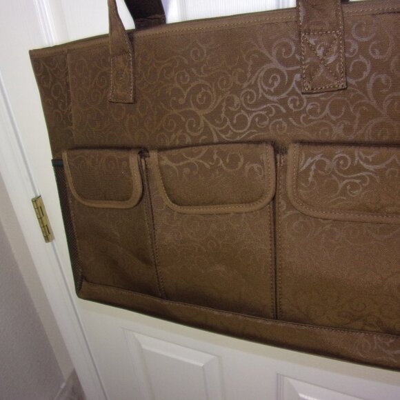 NEW ZERO GRID Trip Travel Extra Large Tote Bag Windsor  Black Brown Indigo - Picture 11 of 16